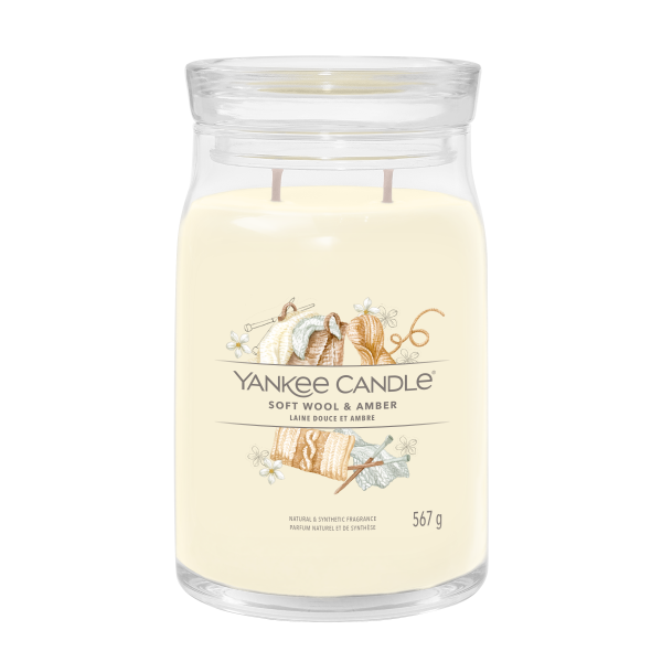 Signature Large Jar 2-Docht - Soft Wool & Amber Signature Large Jar 2-Docht - Soft Wool & Amber